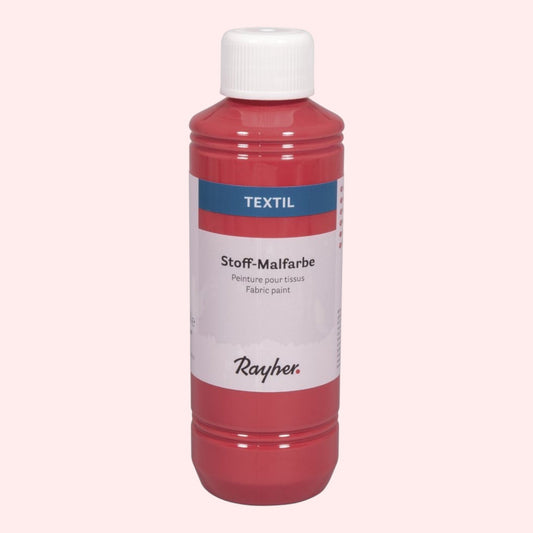 Rayher Textil Stoffmalfarbe, Klassikrot, 250ml