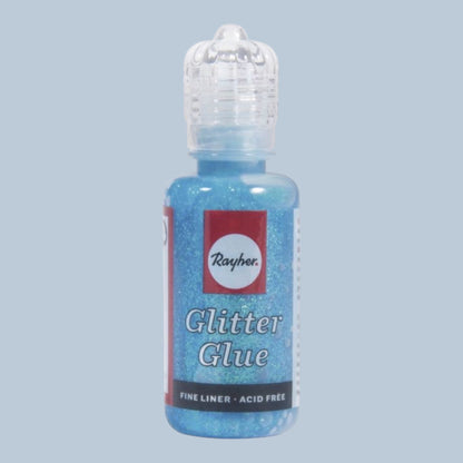 Rayher Glitter-Glue – 20 ml, irisierend, Hellblau