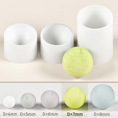 Goleo Pressformen für Badebomben – Rund, 5 Größen (Ø 4–8cm)