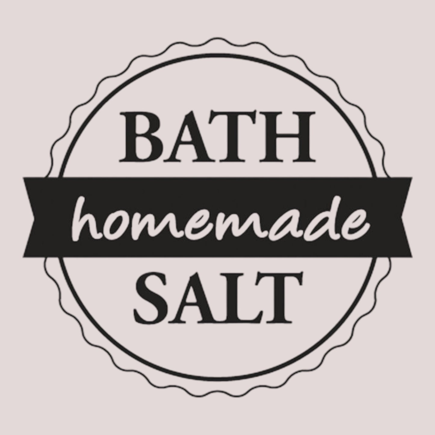 Rayher Holzstempel  Bath Salt -homemade,  Ø 3 cm