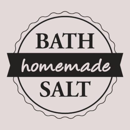Rayher Holzstempel  Bath Salt -homemade,  Ø 3 cm