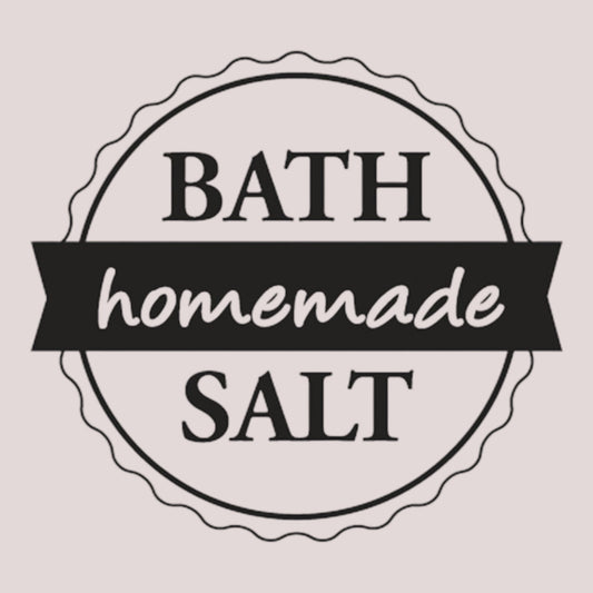Rayher Holzstempel  Bath Salt -homemade,  Ø 3 cm