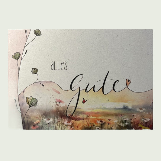 Postkarte „Alles Gute“