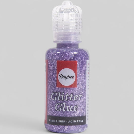Rayher Metallic Glitter Glue, 20 ml – Lavender