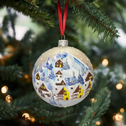 Weihnachtskugeln Winterliches Schweiz Weiss