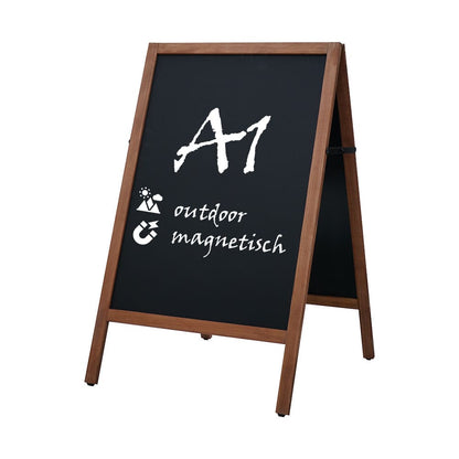 Holz Kundenstopper Outdoor, Magnetisch
