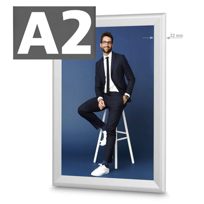 Alu Klapprahmen 32 mm – Silber | DIN A1 oder DIN A2