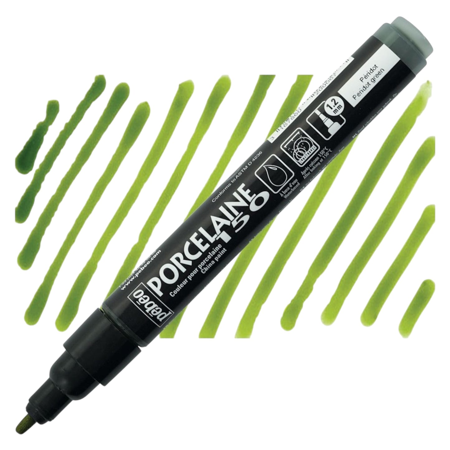 Pebeo Porcelaine 150 Paint Marker – Peridot Green, Breit