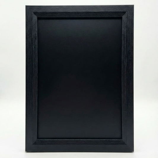 Wandkreidetafel 26 × 35 cm, magnetisch, Holzrahmen Schwarz – B-Ware / Abverkauf