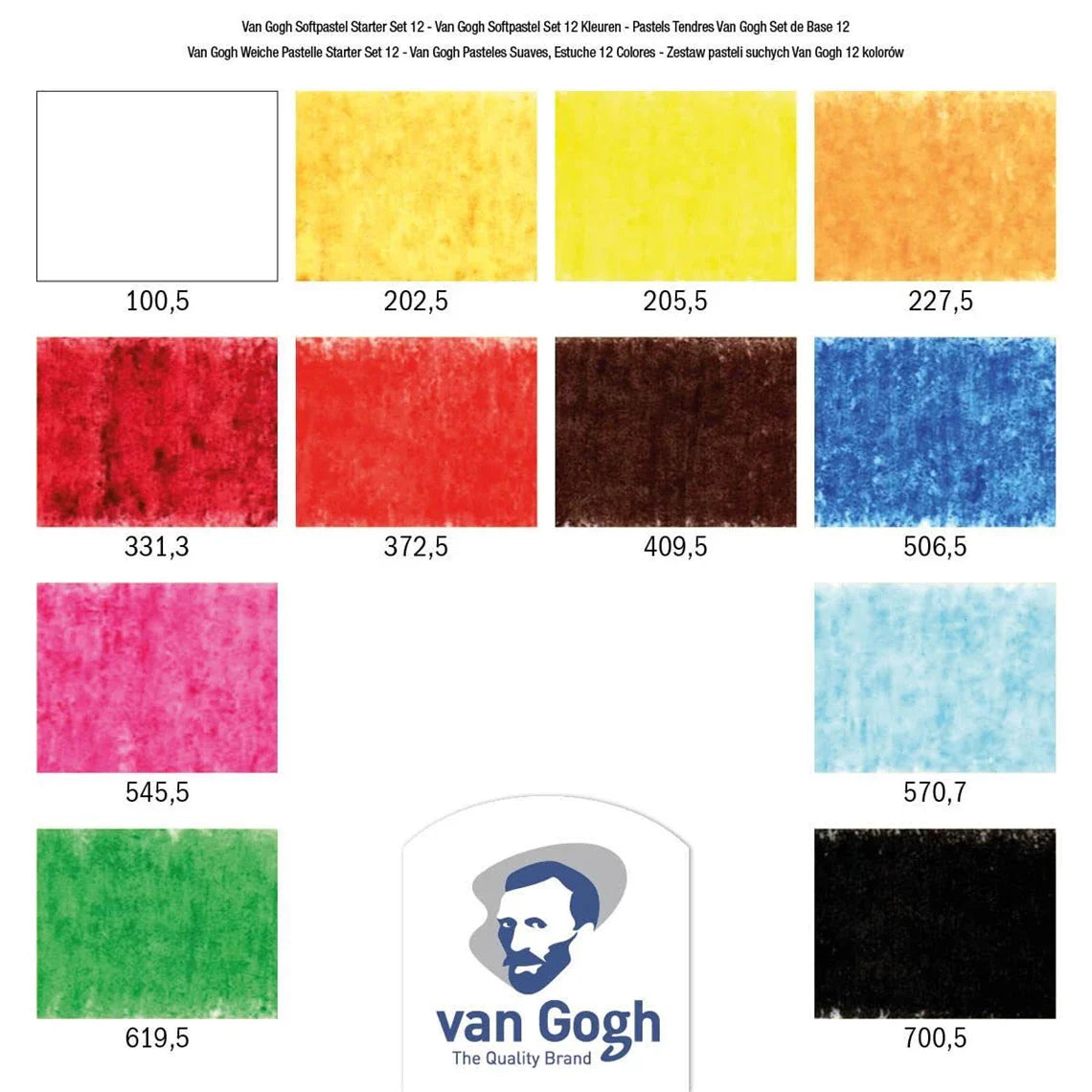 Van Gogh Starter-Set Soft Pastell – 12 Farben