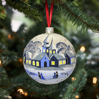 Weihnachtskugeln Moonlight Weiss