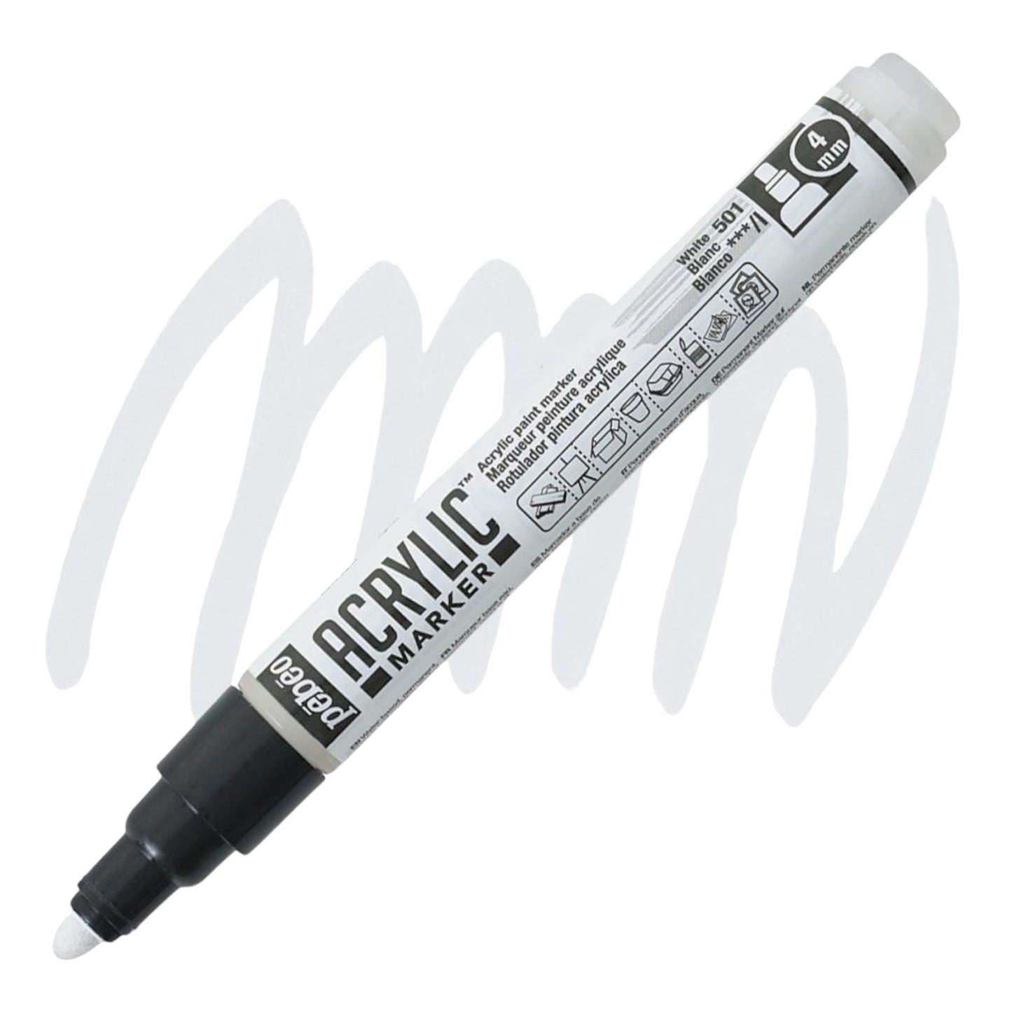Pébéo Acrylic Marker – Precious Silver 56