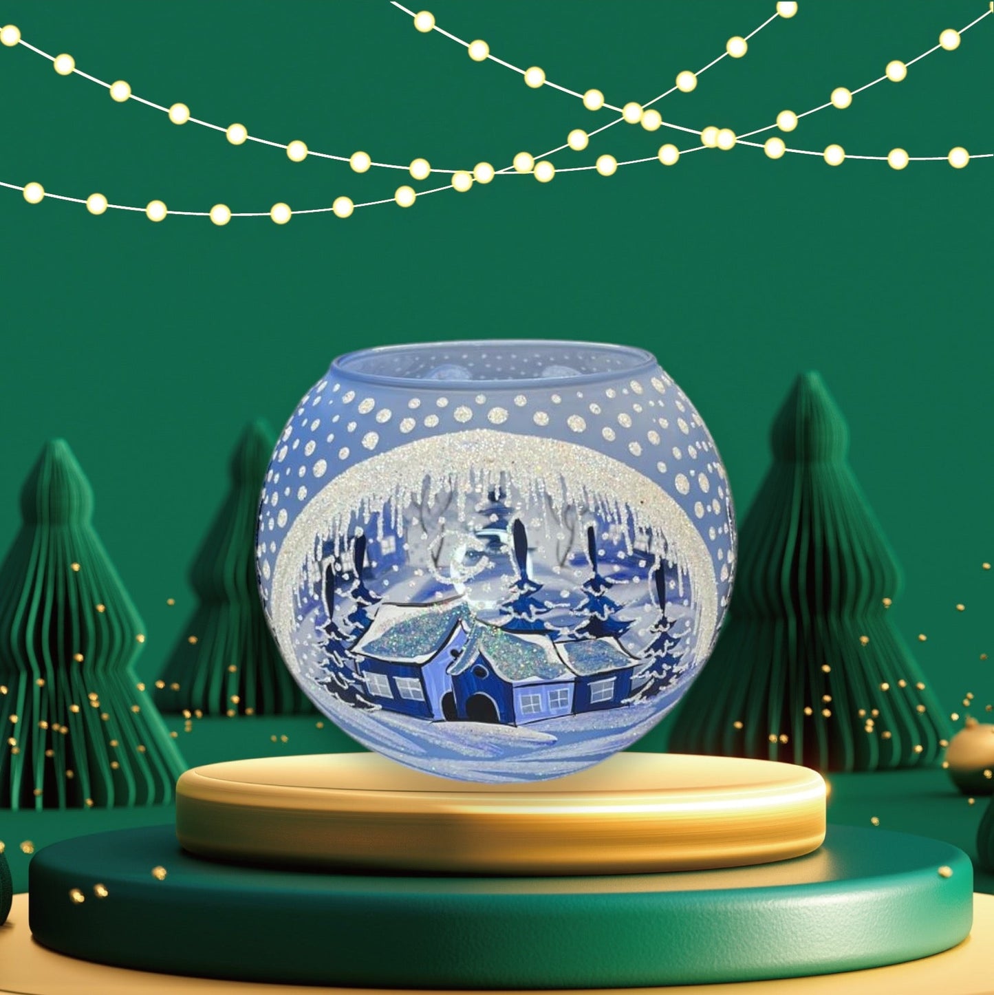 Goleo Teelichtlampe - Winterabend