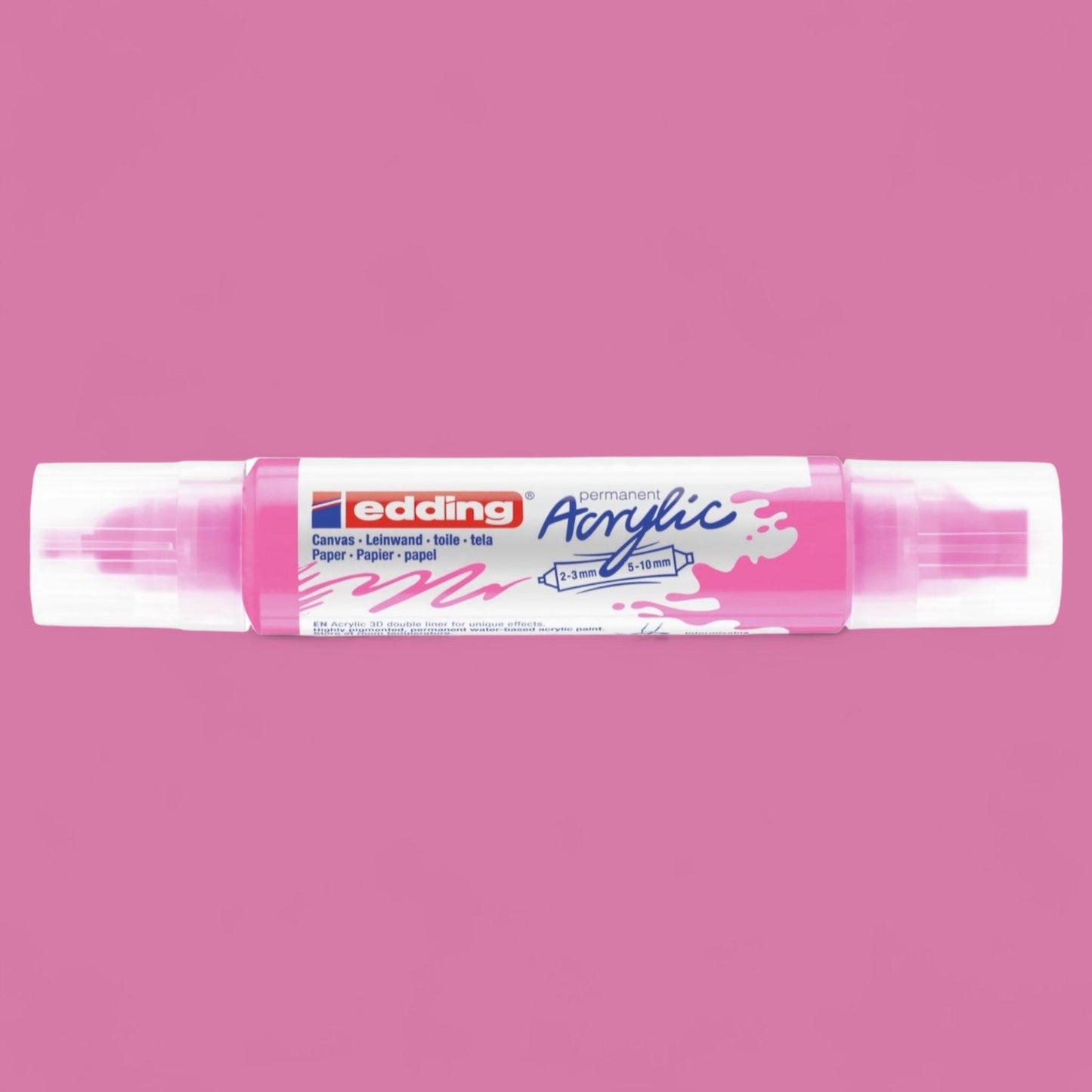 Edding 5400 Acryl 3D Double Liner neonpink 069 , Tubenspitze 2-3 mm . 5-10 mm
