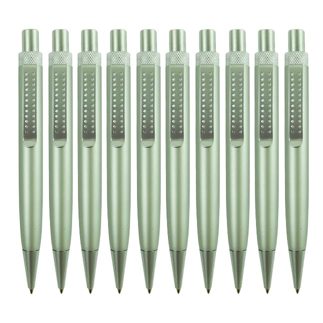 Sumo Kugelschreiber 10er Set – Aluminium, Druckmechanik, Parker-Mine, 13,5 cm