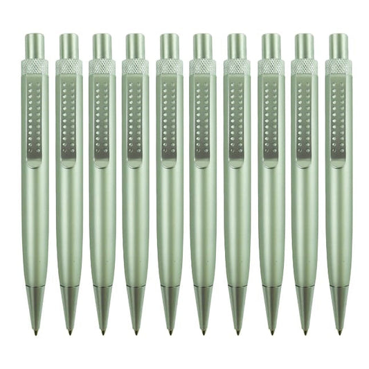 Sumo Kugelschreiber 10er Set – Aluminium, Druckmechanik, Parker-Mine, 13,5 cm