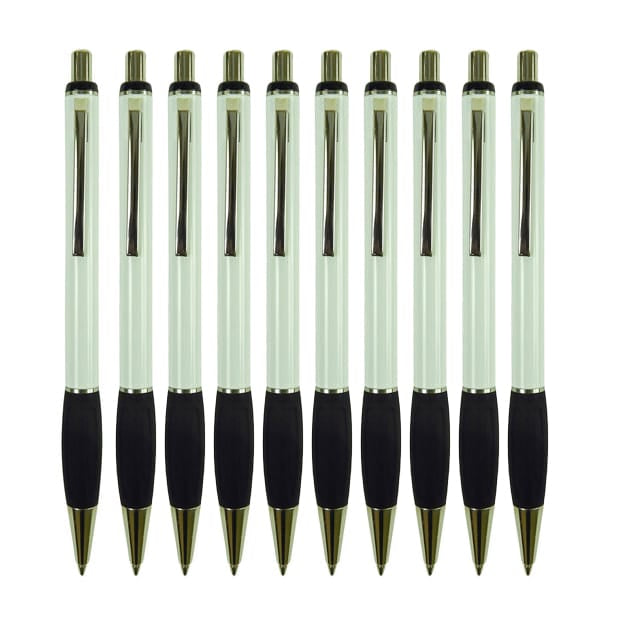 Tecno Kugelschreiber 10er Set – gummierte Griffzone, solide Mechanik, 13,5 cm