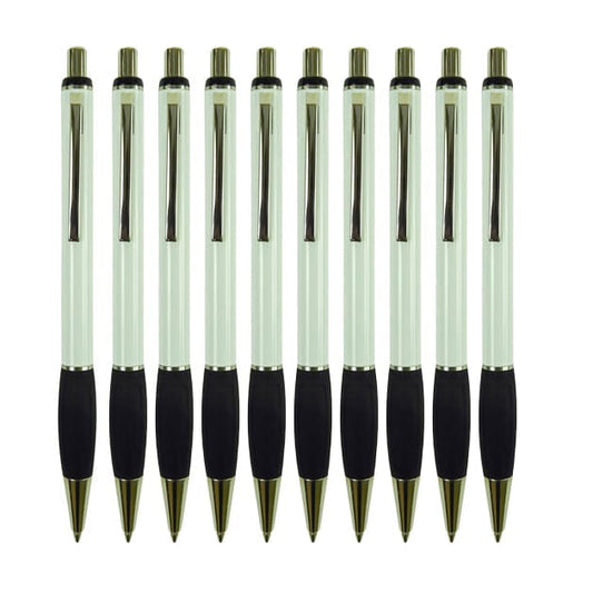 Tecno Kugelschreiber 10er Set – gummierte Griffzone, solide Mechanik, 13,5 cm