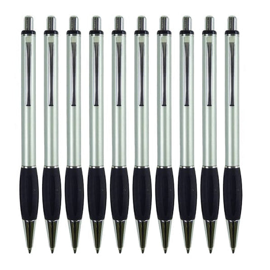 Tecno Kugelschreiber 10er Set – gummierte Griffzone, solide Mechanik, 13,5 cm