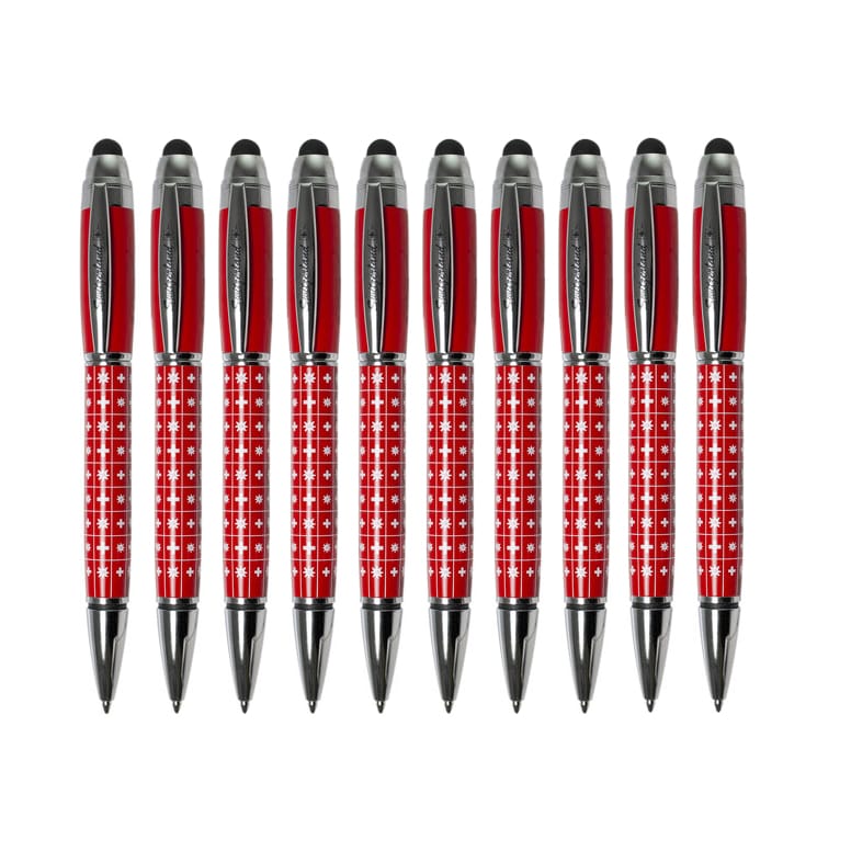 Calypso Touch Kugelschreiber 10er Set – Metall, Touchscreen-Funktion, Parker-Mine