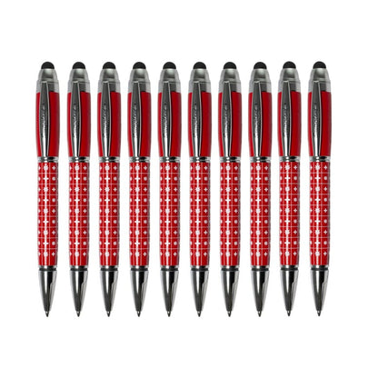 Calypso Touch Kugelschreiber 10er Set – Metall, Touchscreen-Funktion, Parker-Mine