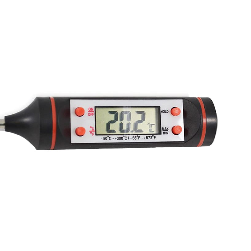 Grillthermometer mit Edelstahlsonde & Temperaturspeicher
