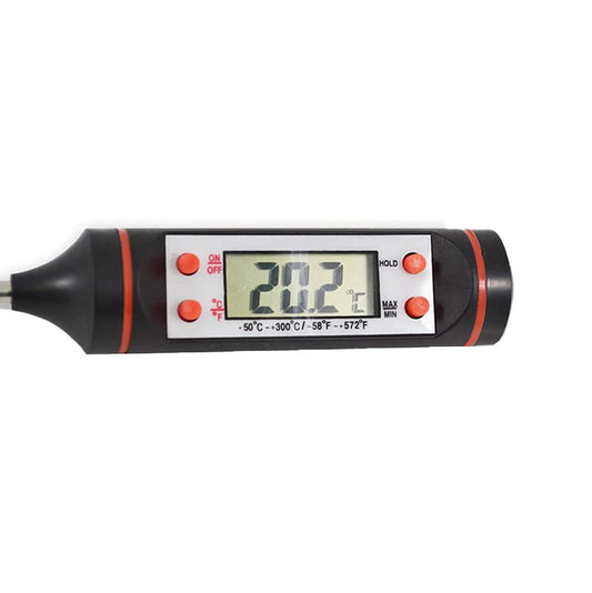 Grillthermometer mit Edelstahlsonde & Temperaturspeicher