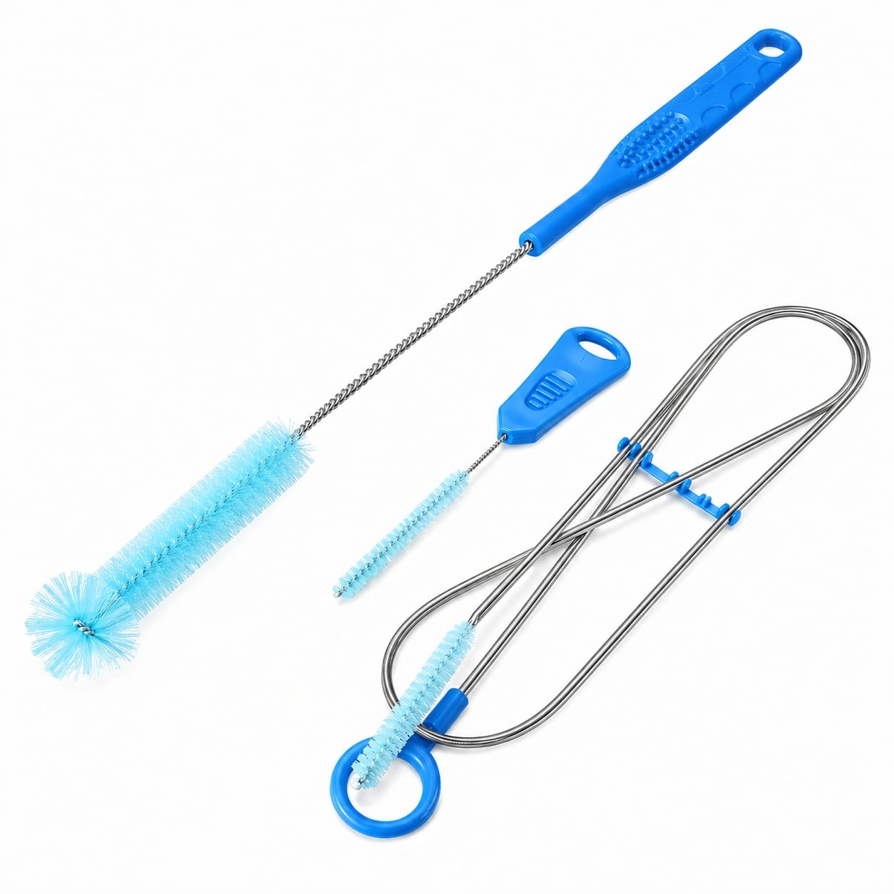 Wassertank Reinigungsset – 3-teilig, Schläuche & Flaschen, flexibles Metallrohr 86 cm