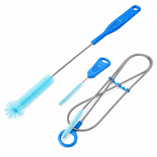 Wassertank Reinigungsset – 3-teilig, Schläuche & Flaschen, flexibles Metallrohr 86 cm