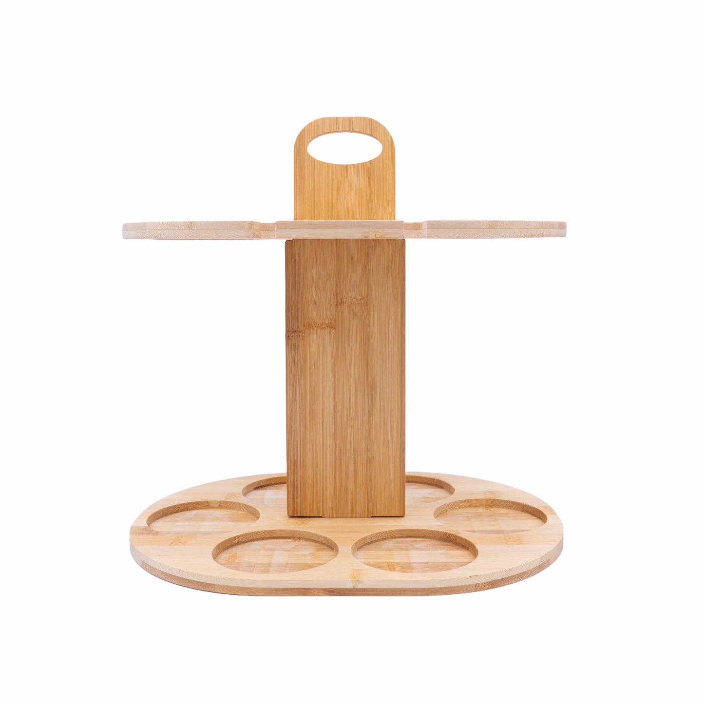 Weinhalter für 2 Flaschen & 4 Gläser – Kompakt & Elegant