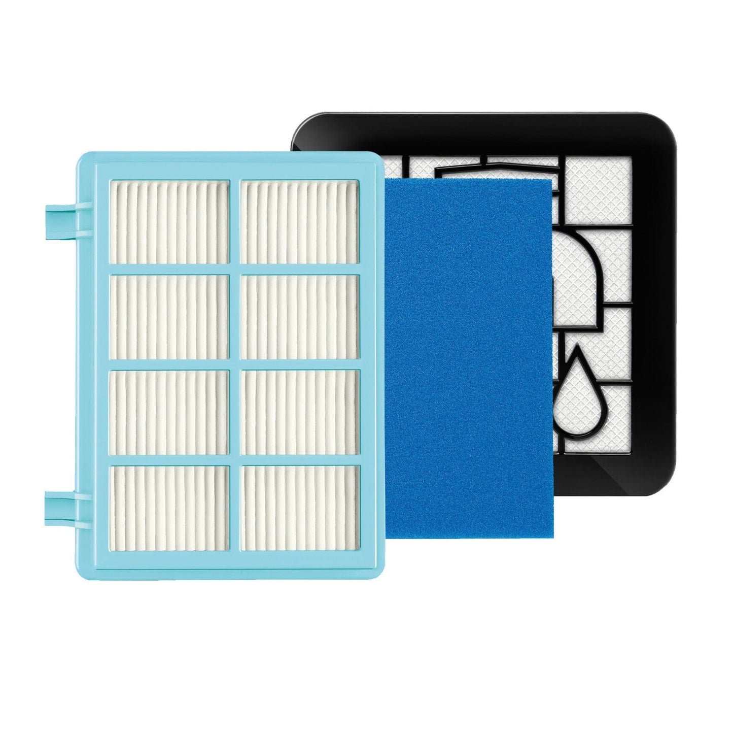 Ersatzfilterset für Philips FC8010/02 – Allergie-Abluftfilter, Motorfilter & Schaumstofffilter