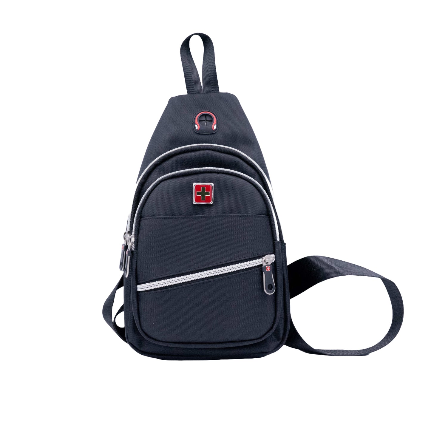 Swiss Brusttasche – 2 Hauptfächer, Verstellbarer Gurt & 19x9x39cm