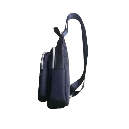 Swiss Brusttasche Navy – 2 Hauptfächer, Verstellbarer Gurt & 19x9x39cm