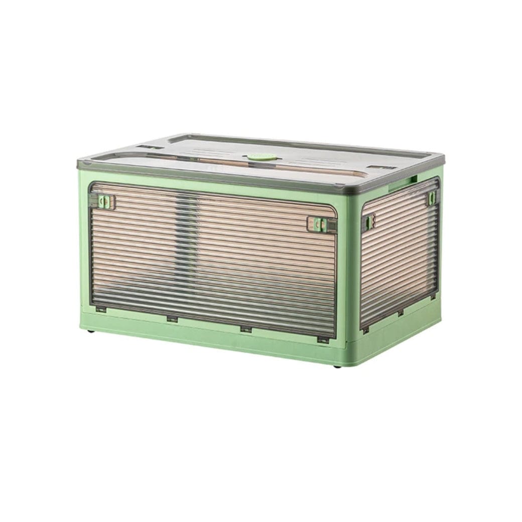 Haushalt Faltbox mit Deckel & Rädern – 59,5x41,5x33,5cm, Faltbar & Stabil