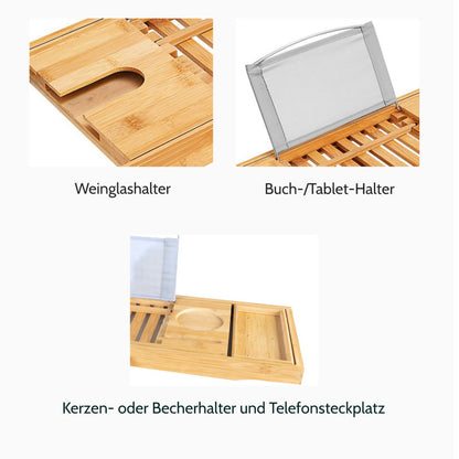 Badewannenablage Bambus, 70 CM