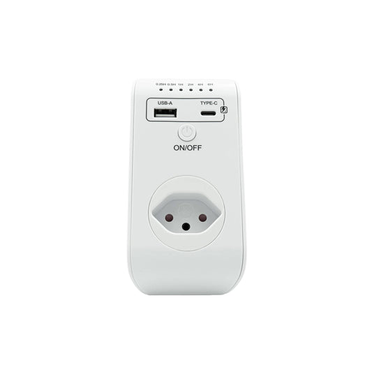 3-in-1 Multistecker mit Timer – CH-Steckdose, USB-A & USB-C, Zeitschaltuhr