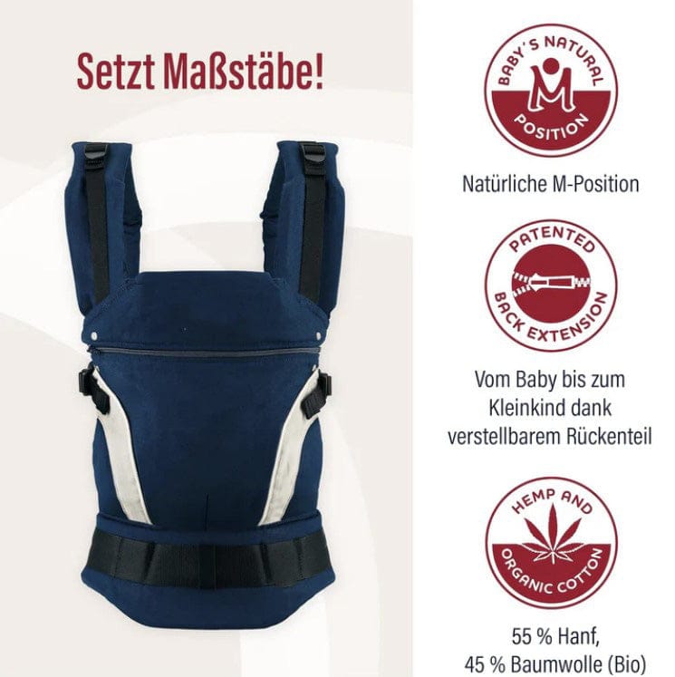 Ergonomische Babytrage bis 20kg – Atmungsaktiv, Gepolstert & Mit Taschen