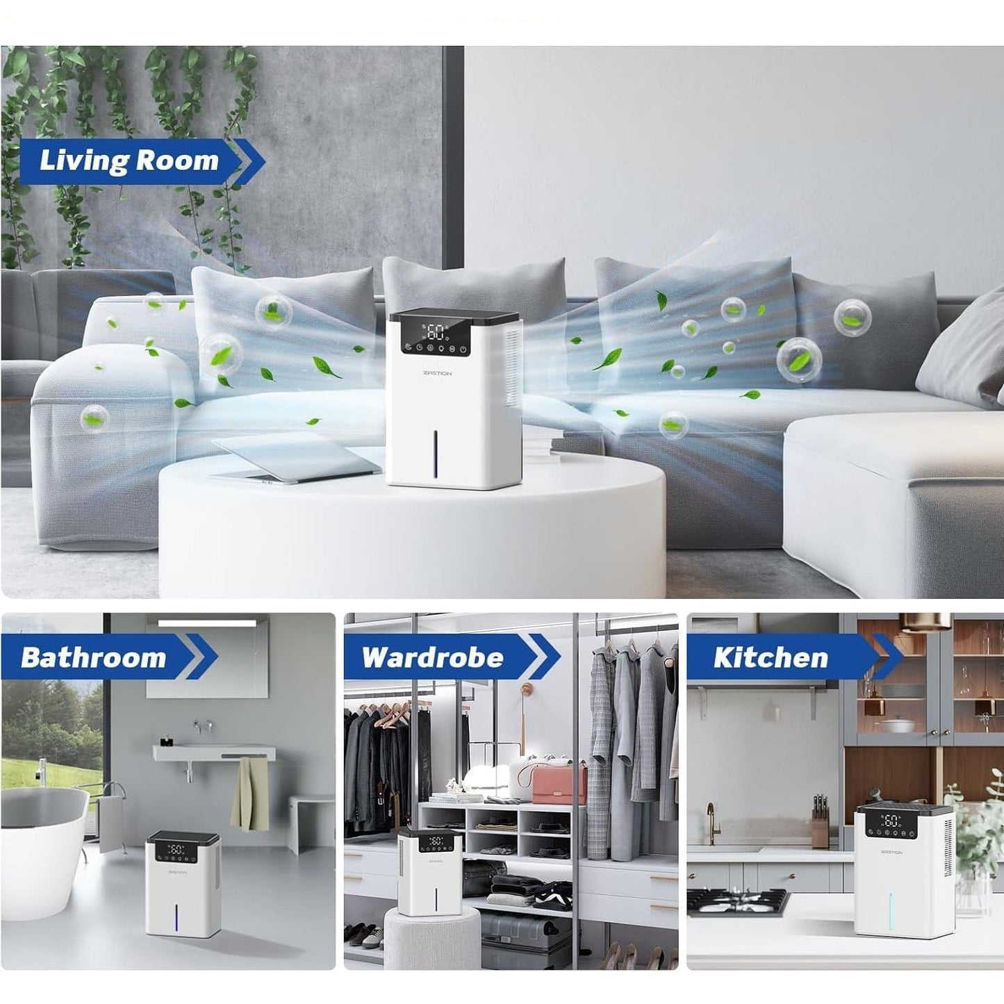 Elektrischer Luftentfeuchter mit Wassertank – 60W, bis 29 m²