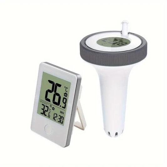 Digitaler Pool-Thermometer – Wasser & Aussentemperatur, Wasserdicht & Mit Display