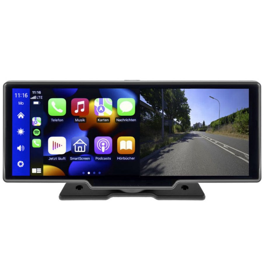 Dashcam mit Carplay 9,8 Zoll – CarPlay & Android Auto, Inkl. Rückfahrkamera