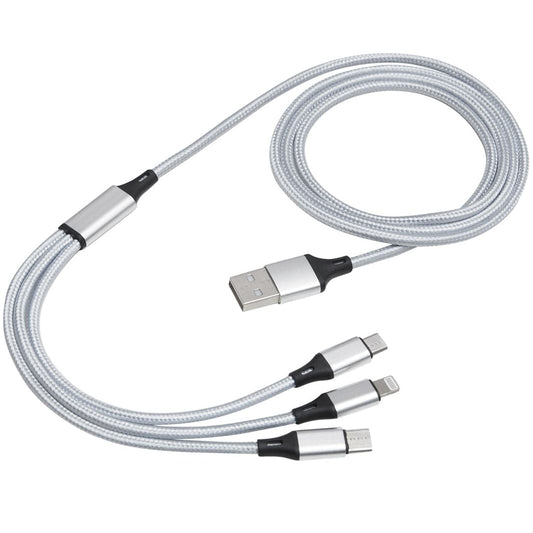 Charge Distance Ladekabel 3-in-1 – USB-C, Micro-USB & Lightning, 120 cm