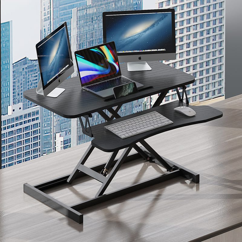 Höhenverstellbarer Schreibtischaufsatz – Sitz-Steh-Schreibtisch, 12 x 38 x 50 cm