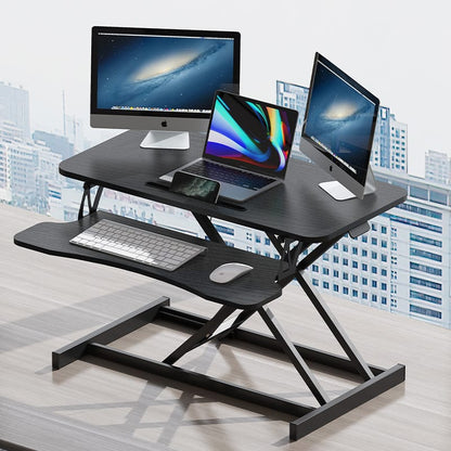 Höhenverstellbarer Schreibtischaufsatz – Sitz-Steh-Schreibtisch, 12 x 38 x 50 cm