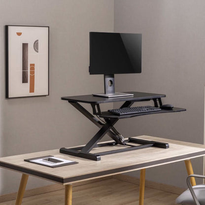 Höhenverstellbarer Schreibtischaufsatz – Sitz-Steh-Schreibtisch, 12 x 38 x 50 cm
