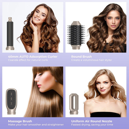 6 in 1 Styling-Haartrockner – mit 6 Aufsätzen für jeden Look