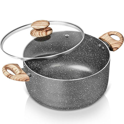 Aluminium Kochgeschirr-Set 6-teilig – induktionsgeeignet, mit Glasdeckeln