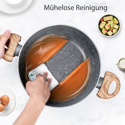 10-teiliges Aluminium Kochgeschirr-Set mit Marmor-Design