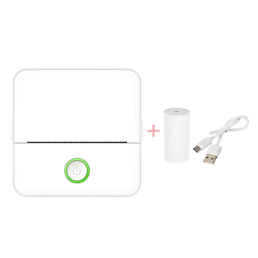 Tragbarer Mini-Drucker – Bluetooth, 800mAh, mit 5 Papierrollen
