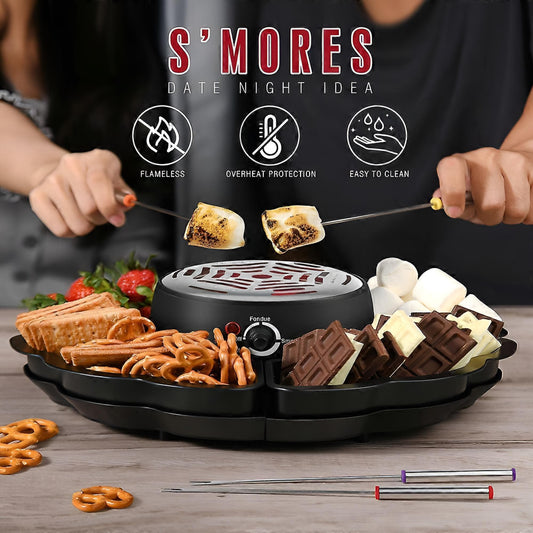 2-in-1 S'mores-Maker – Marshmallow-Röster & Schokoladenfondue, flammenlos