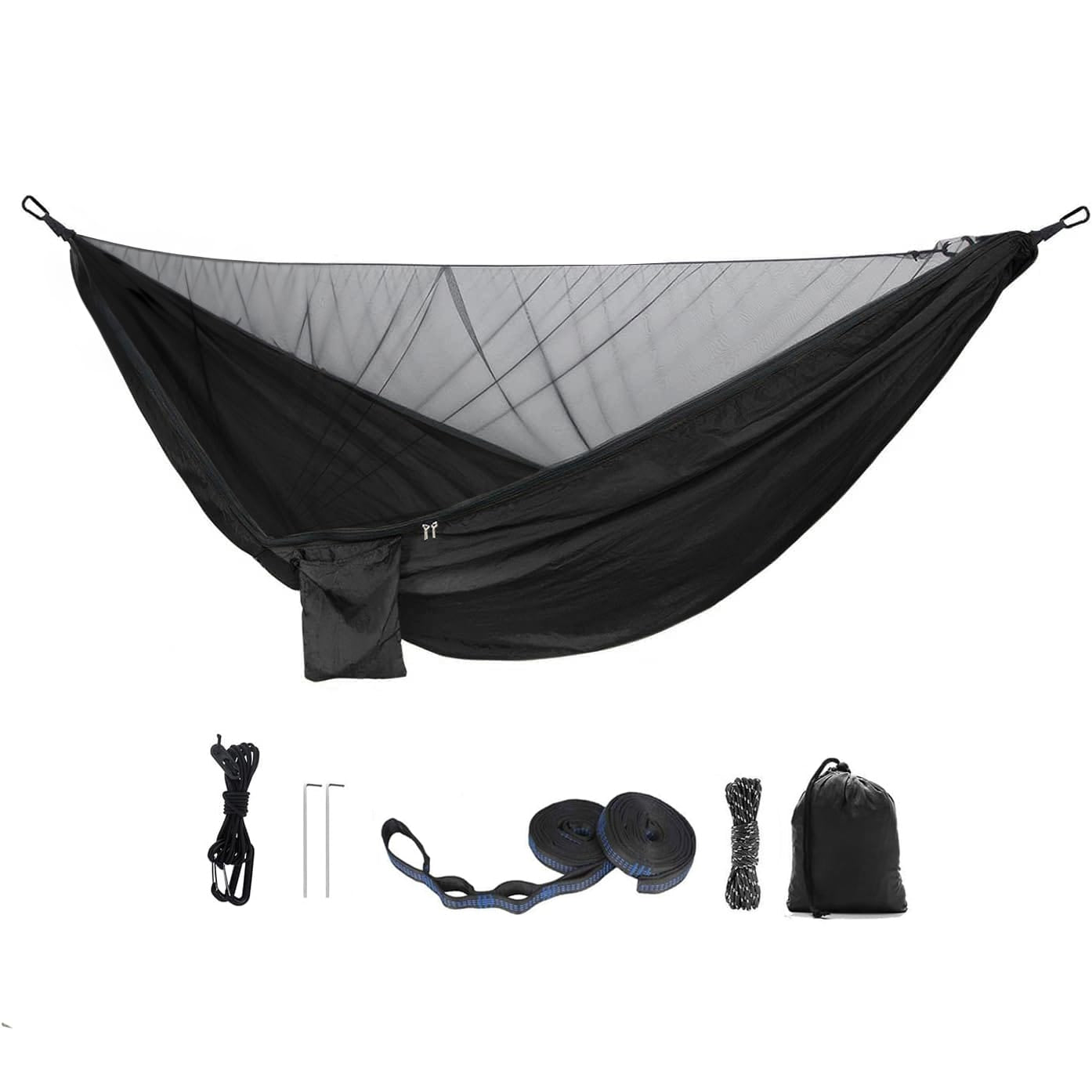 Moskito-Traveller Thermo Hängematte – mit Moskitonetz, bis 200 kg, Karabiner